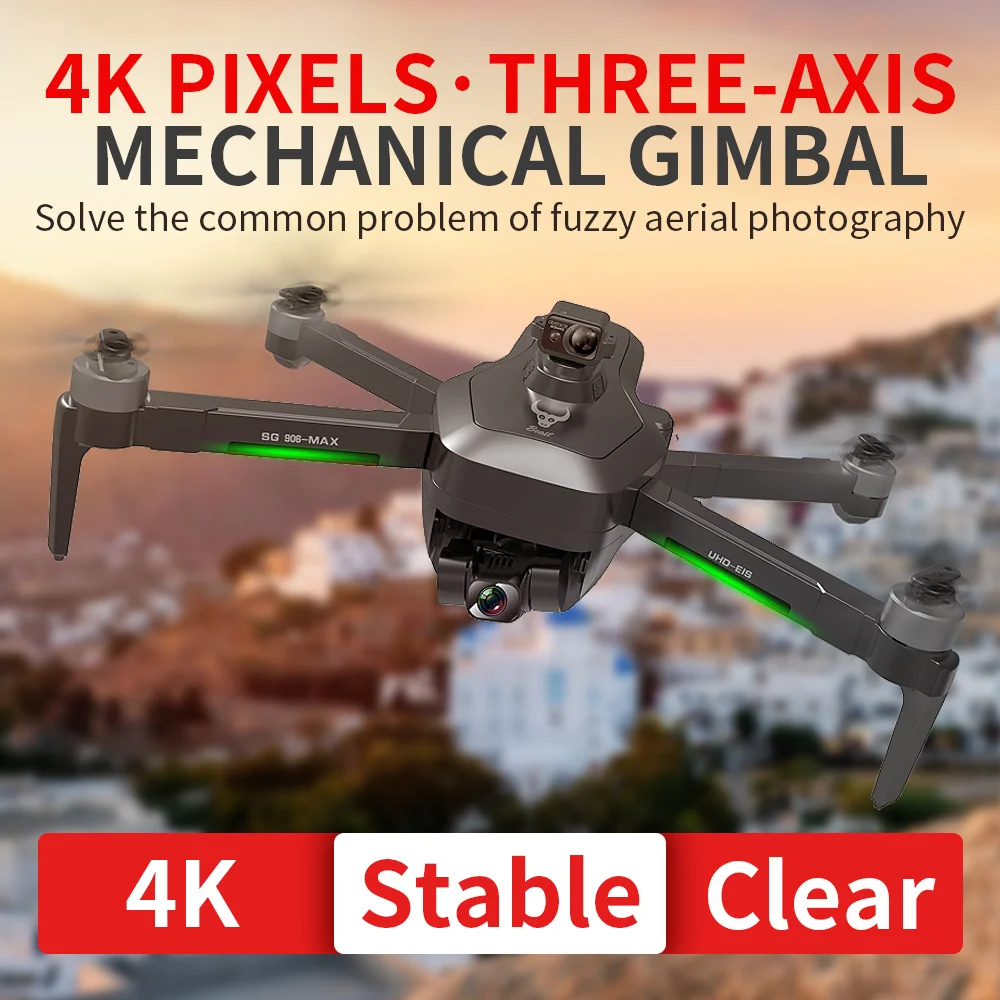 ZLRC Радиоуправляемый Дрон SG906Max1 3-осевая Карданная камера 4K обход препятствий 3 км