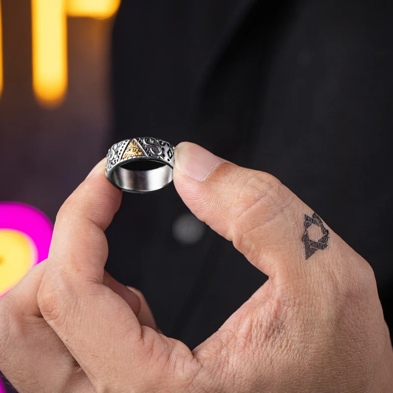 Готическое кольцо для глаз ювелирные изделия мужчин и женщин s Illuminati все видимые