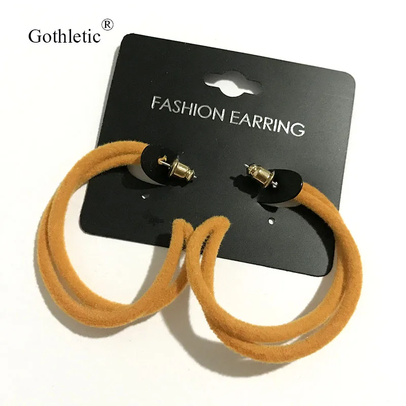 Женские бархатные серьги кольца 35 х40 мм 9 г|Серьги-кольца| |