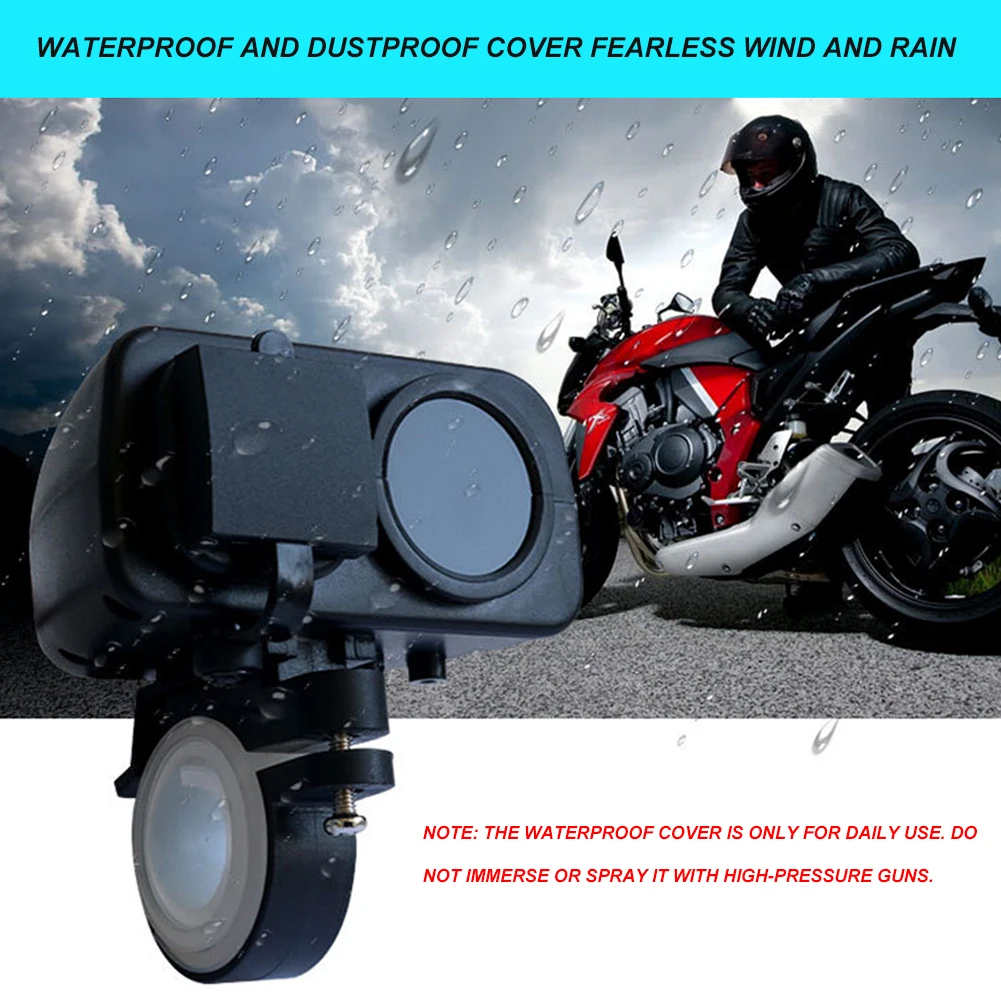 

12V24V Motorcycle Dual USB Quick Charger With LED Display Electronics Sockets Voltmeter Cable Switch Waterproof Accessories 2021