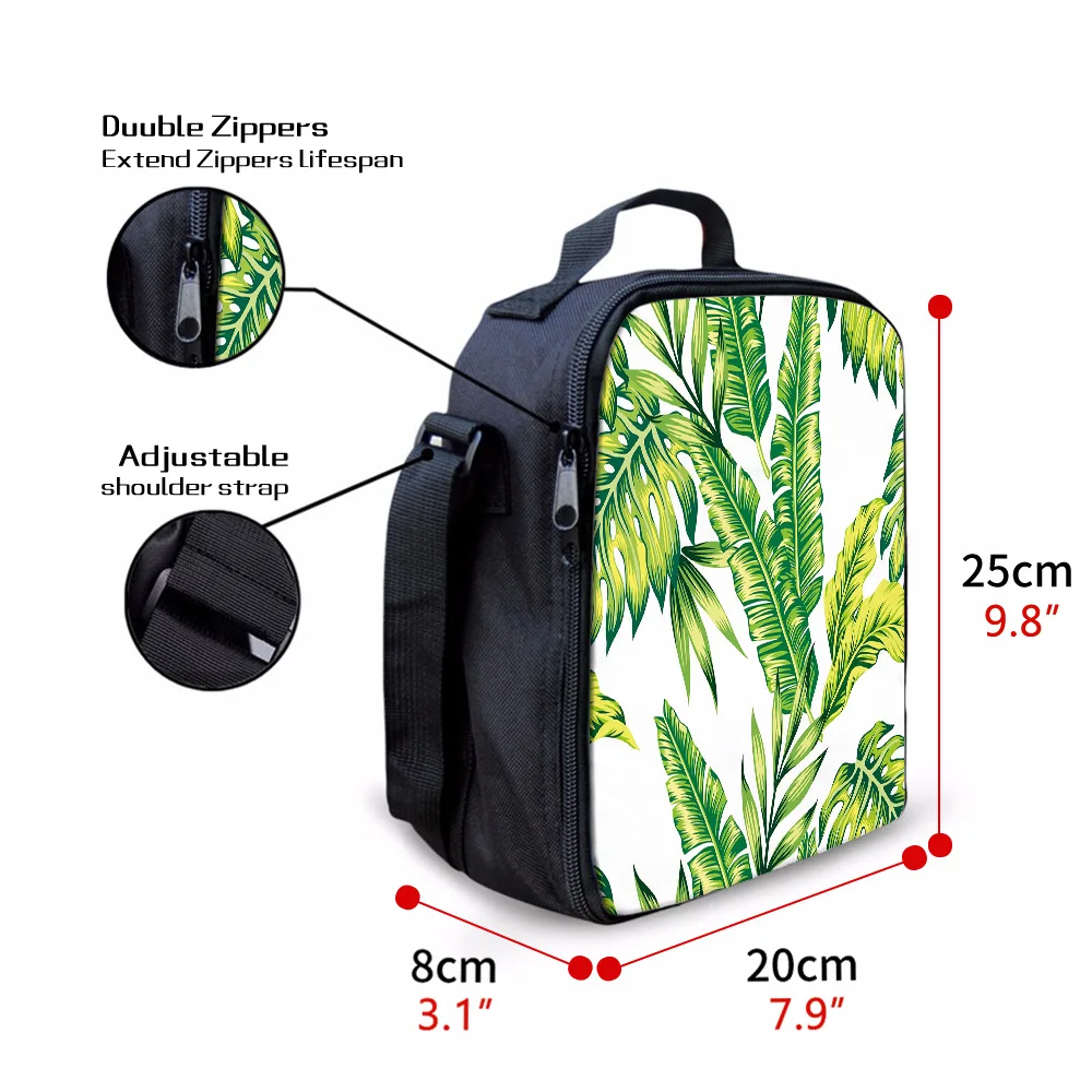 New Lunch Bags Banana Leaf Green White Fresh Outdoor Travel Personalized Lightweight Carry Case Children Capacity Box | Багаж и сумки