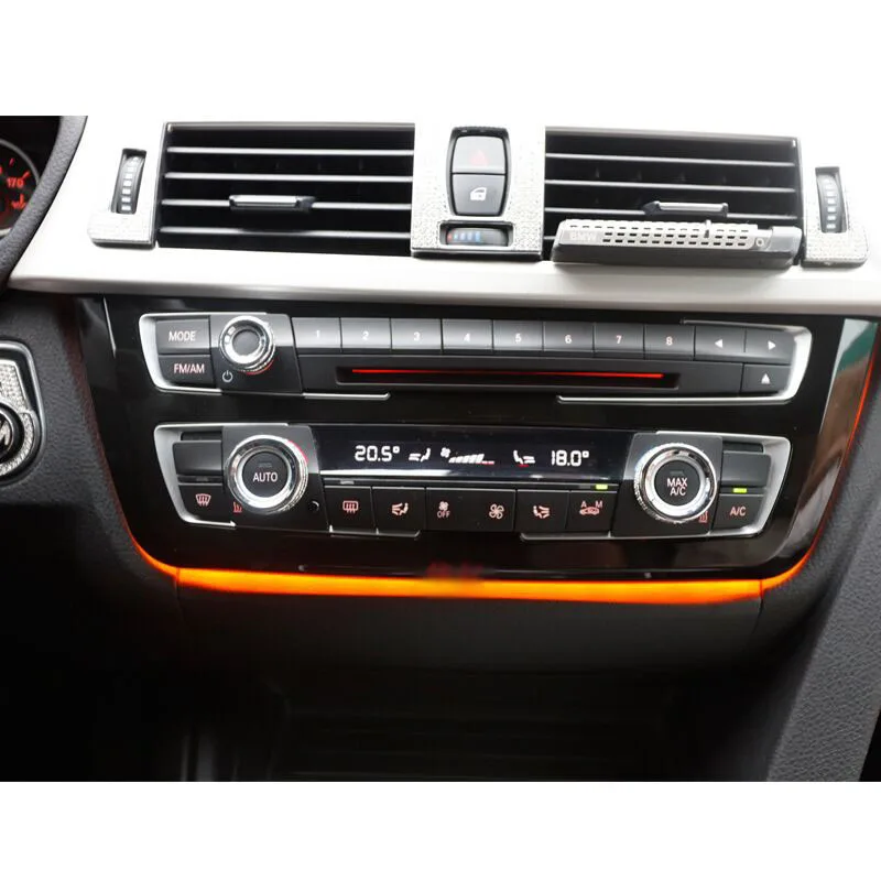 

Radio Trim LED Dashboard Center Console AC Panel Atmosphere Light With Blue Orange Dual Color For BMW 3 & 4 SERIES F30 F35 M3 M4
