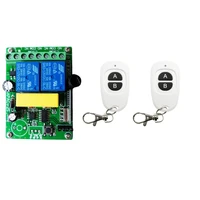 hot 433mhz wireless remote control switch ac 220v 2ch relay receiver module rf transmitter with 433 mhz remote controls