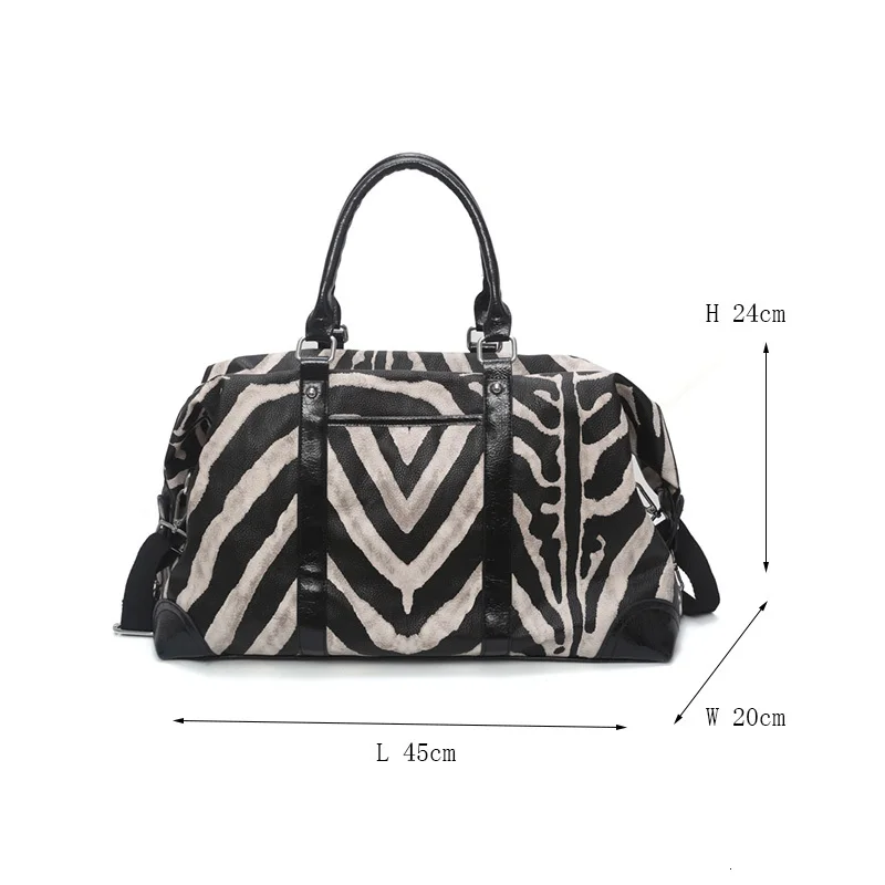 Женские дорожные Сумки из искусственной кожи мужские сумки с рисунком зебры для