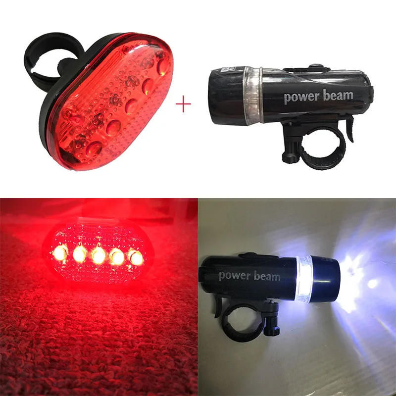 5LED велосипедный передний головной светильник + задний набор MTB велосипедных