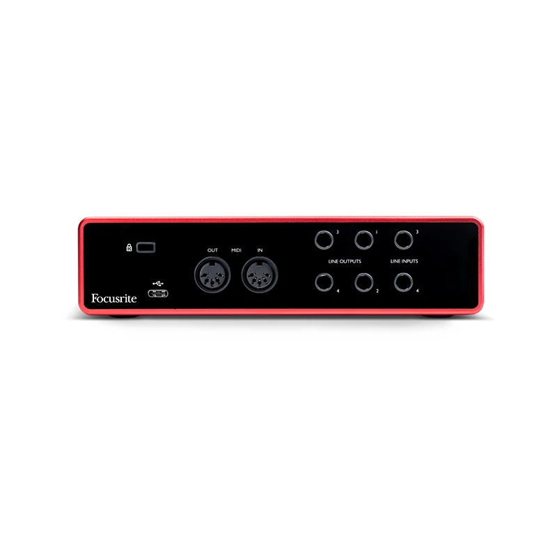 Модернизированный Focusrite Scarlett 4i4(3rd gen) 4 дюйма/4/24 бит/192 кГц AD DA конвертер USB аудио