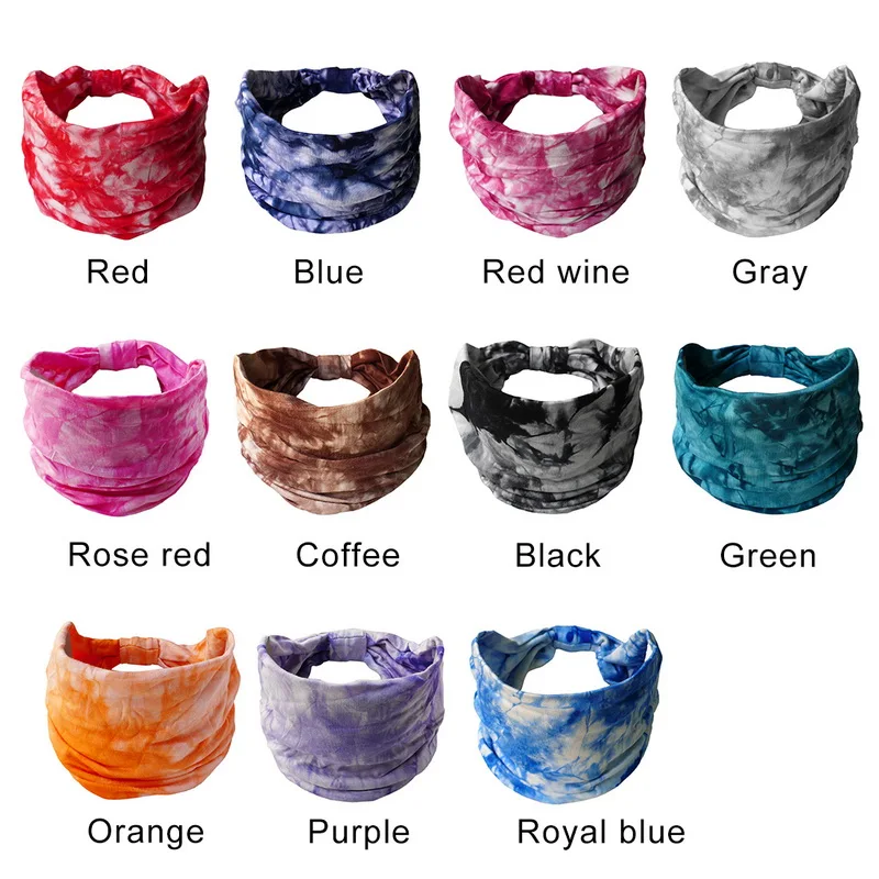 

Women Headpiece Stretch 2020 Turban Bohemian Hair Accessories Headwear Yoga Run Bandage Hair Bands Headbands Wide Headwrap