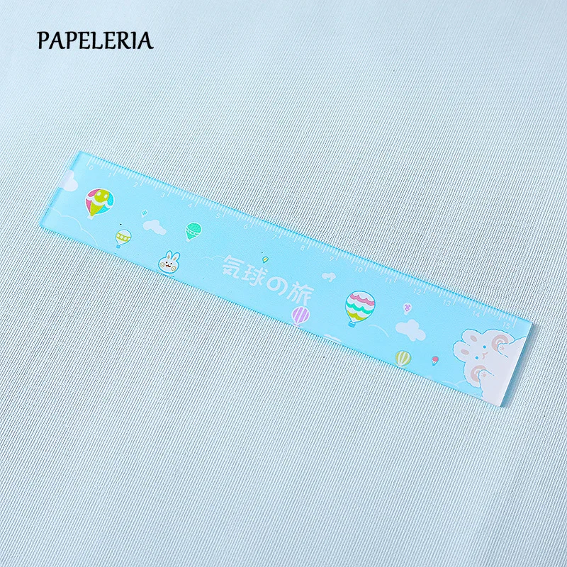 

PAPELERIA Kawaii Ruler 15cm Creative Portable Acrylic Rulers Cute Animal Bookmark Student Stationery School Office Supplies Gift