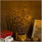 Рождественсветильник гирлянда с ивовыми ветками, 20 лампочек, питание от батарейки, занавес, гирлянсветильник, рождественские украшения, Navidad