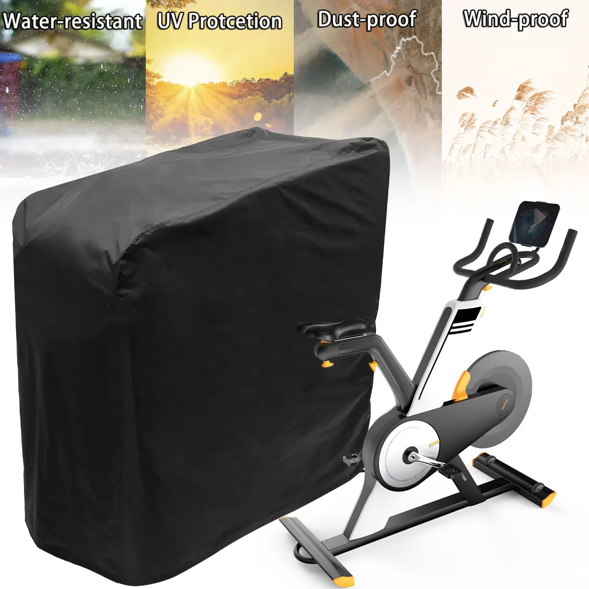 

Водонепроницаемый защитный чехол для велосипеда 210D, чехол из ткани Оксфорд с регулируемой веревкой, защита от ультрафиолета, устойчивый к ц...