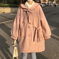 japanese streetwear lolita coat women elegant wool coat autumn winter kawaii clothing long sleeve chic jackets for women 2021