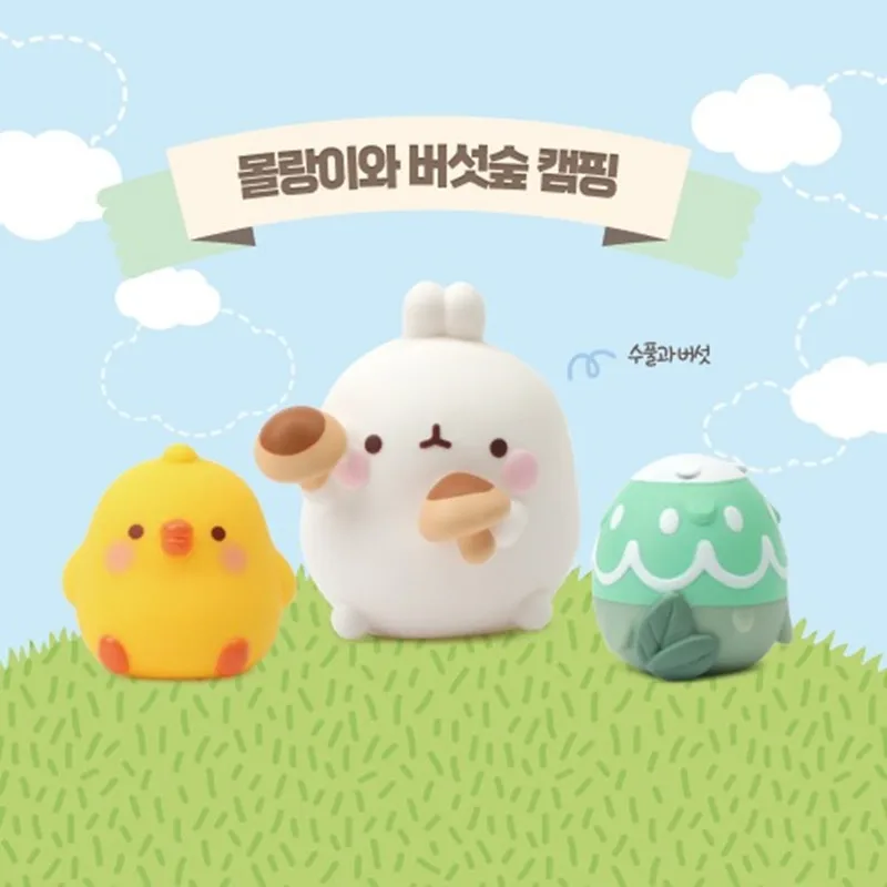 

Миниатюрная фигурка из аниме Molang, кролик, Походное животное, искусственная сумка, фигурка, мультяшная модель, игрушки, кукла, настольная кол...