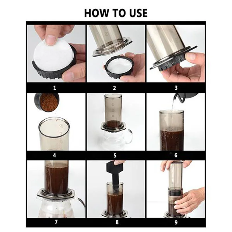 Горячая продажа фильтр Стекло эспрессо кофеварка портативный кафе французский