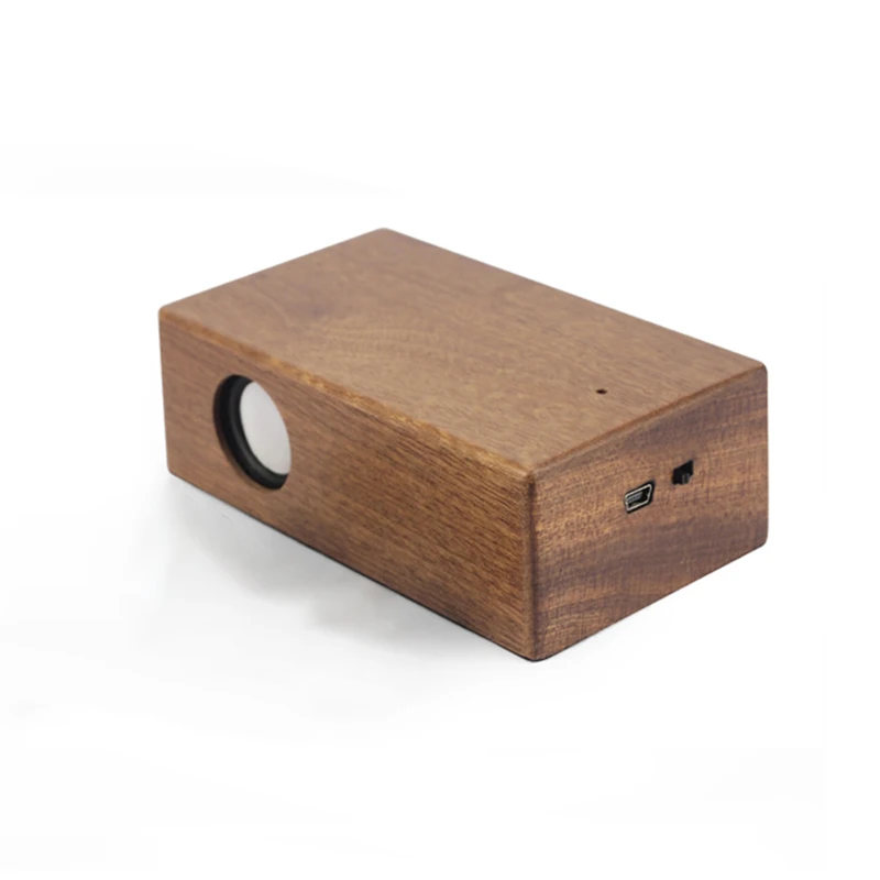 Портативный беспроводной деревянный динамик Bluetooth портативный звуковой блок бас
