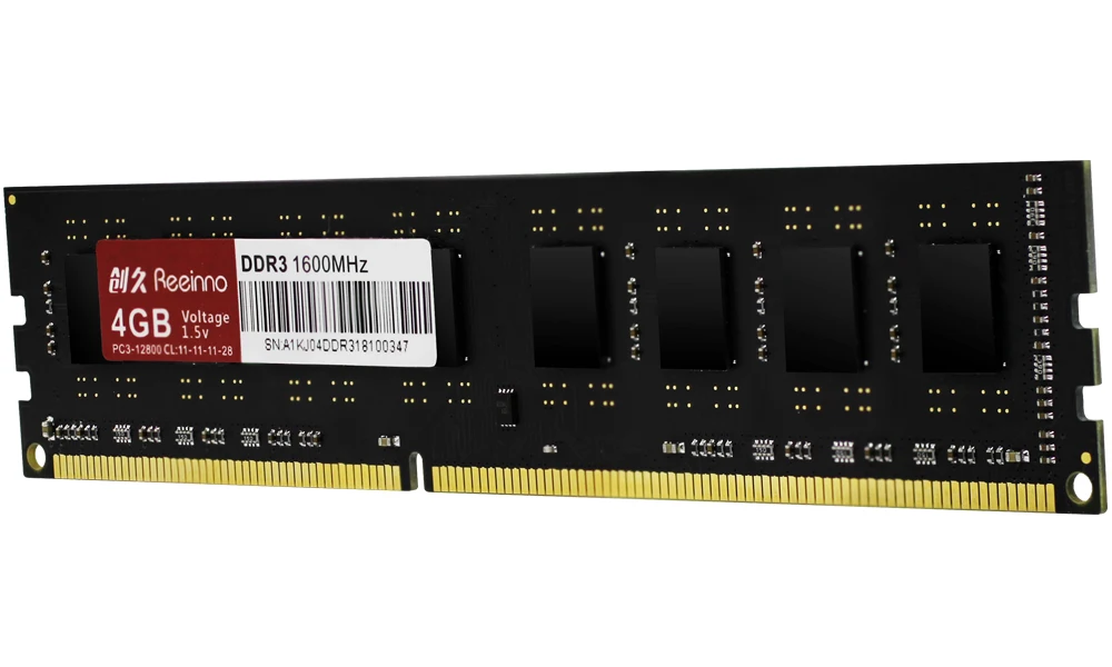 Reeinno оперативная память ddr3 4 ГБ/8 ГБ 1600 МГц двухканальная память для настольного компьютера 1,5 V NON-ECC 12800 МБ/с. 240pin пожизненная гарантия для Intel и AMD