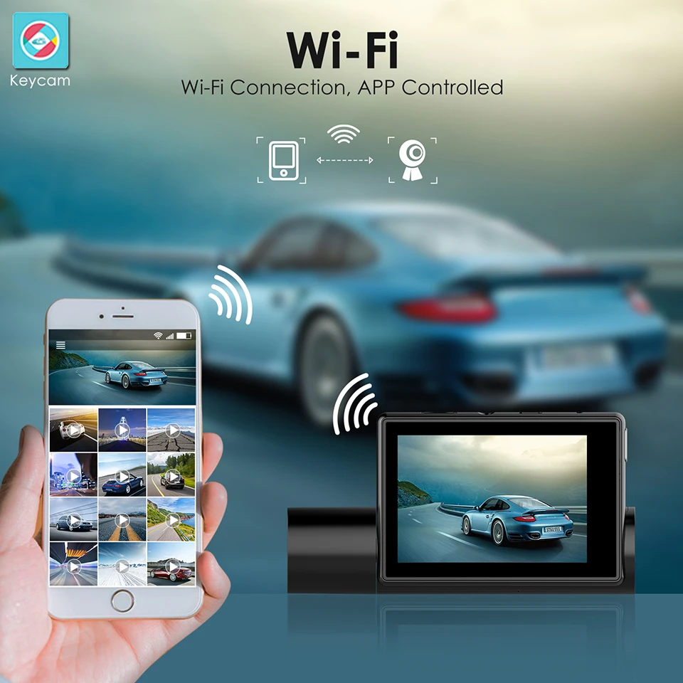 JIMI WiFi 4K передние и задние Dual Dash Cam JC02 2160P gps видео в режиме реального времени