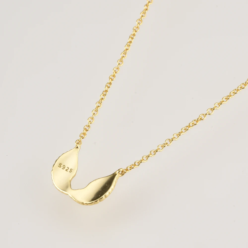 Женское колье с подвеской в виде крыла и пера из серебра 925 пробы | Украшения