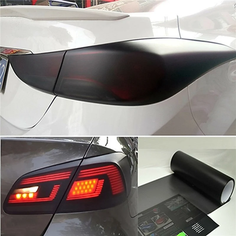 

30*100CM Car Headlight sticker Matte Black Headlight Taillight Fog Light Protection Film Head Lamp Decals Automotive Exterior