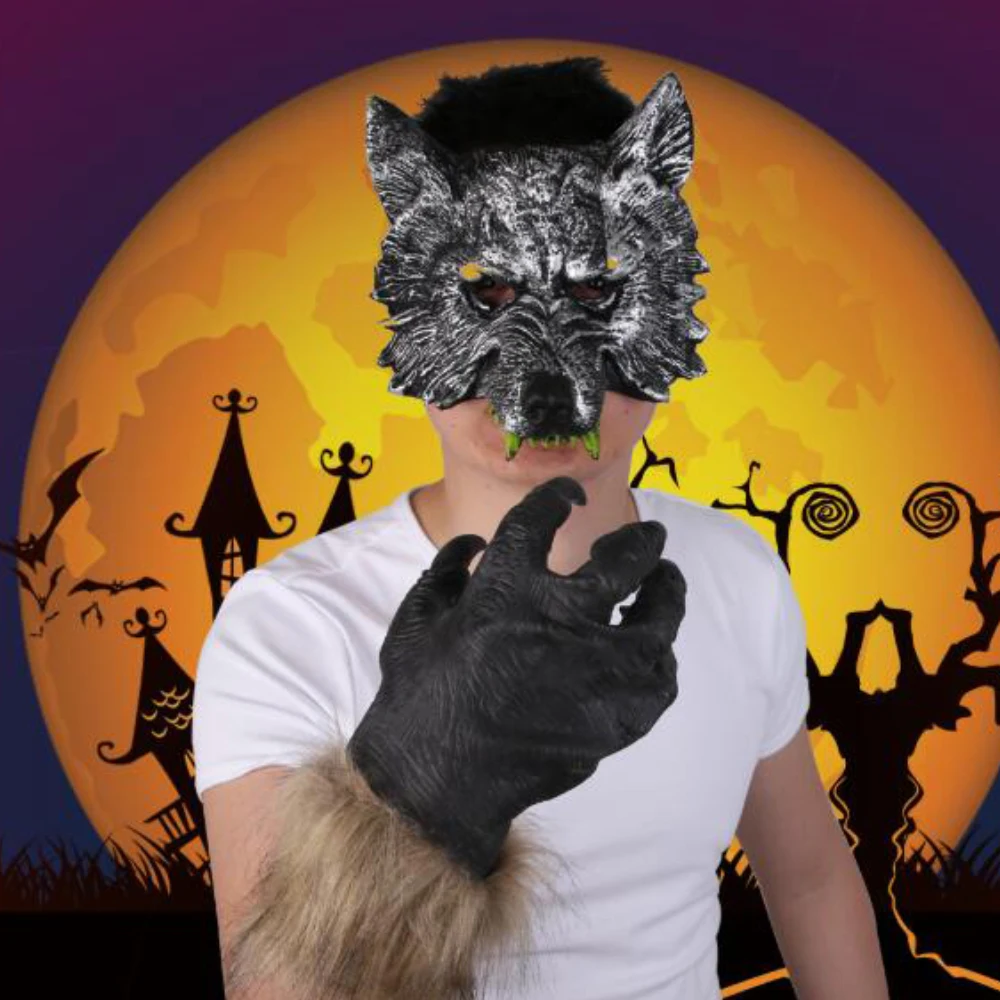 Сделанных своими руками забавные Оборотень Маска украшения оборотень когти