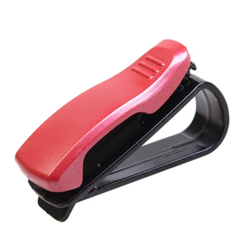 

29EF Sunglass Protective Hanger Single Hand Operation Storage Clips for Glasses Ticket Card Car Sun Visor Sunglass Holder