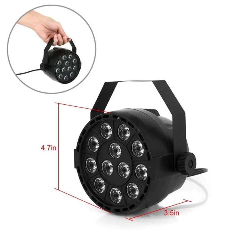 12 светодиодный RGBW светильник 8 DMX CH IP20 Par 15 Вт Голосовая активация Авто Dj для
