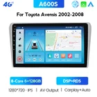 9-дюймовый IPS Android 11 6 + 128G DSP Авторадио для Toyota Avensis T25 2002-2008 автомобильный мультимедийный плеер GPS Navi головное устройство аудио стерео