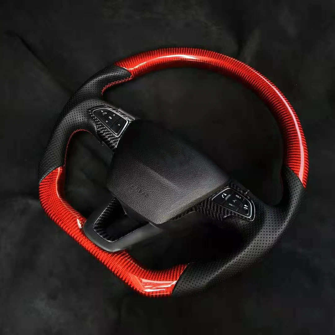 

Спортивное Рулевое колесо из углеродного волокна с глянцевым покрытием, замена из алькантары для Ford Focus 2014-2018