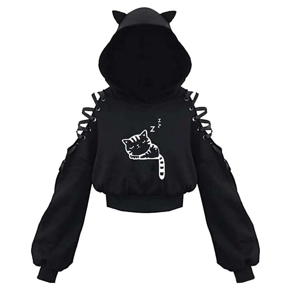 

Women's Hoodie 2021 Funny Cartoon Halloween Street Sweatshirt Streetwear Sweatshirt Hip Hop Cool Pullover Top