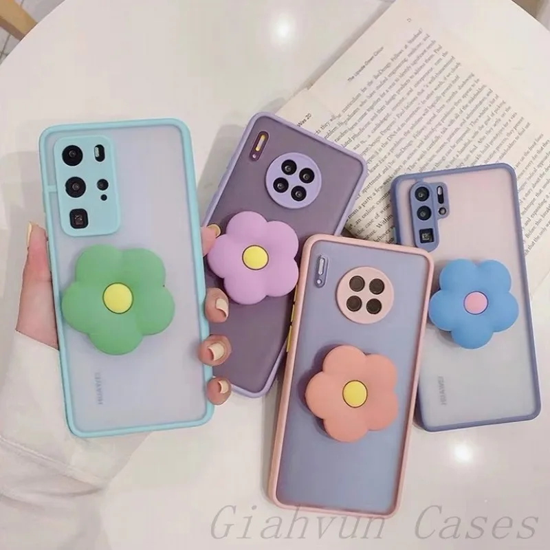 Новый корейский 3D держатель для телефона с цветами Huawei P20 P30 P40 Lite Mate 20 30 nova 3i 5 5i 5T 4E 6