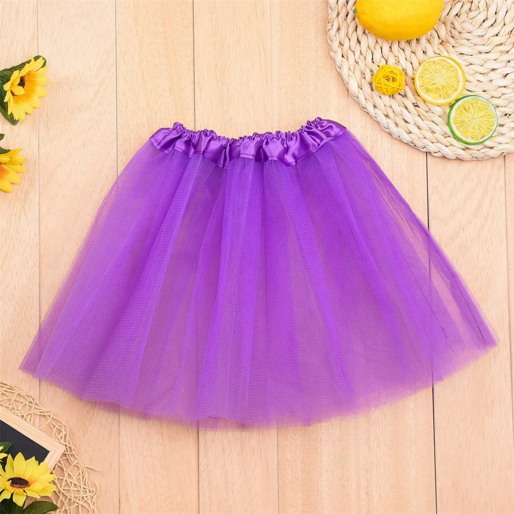 Girls Kids Baby Skirits Dance Solid Elastic Tutu Skirt Pettiskirt Ballet Fancy Costume Sweet And Casual | Мать и ребенок