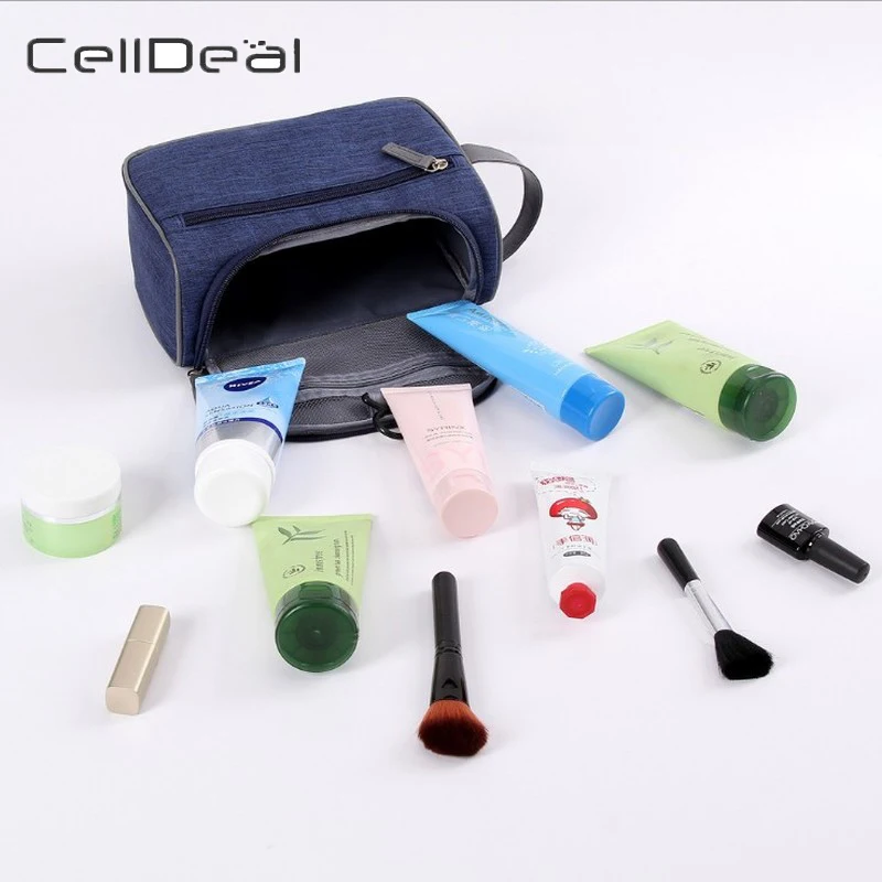 Дорожная сумка для мытья унисекс на молнии макияжа подвесная косметичка