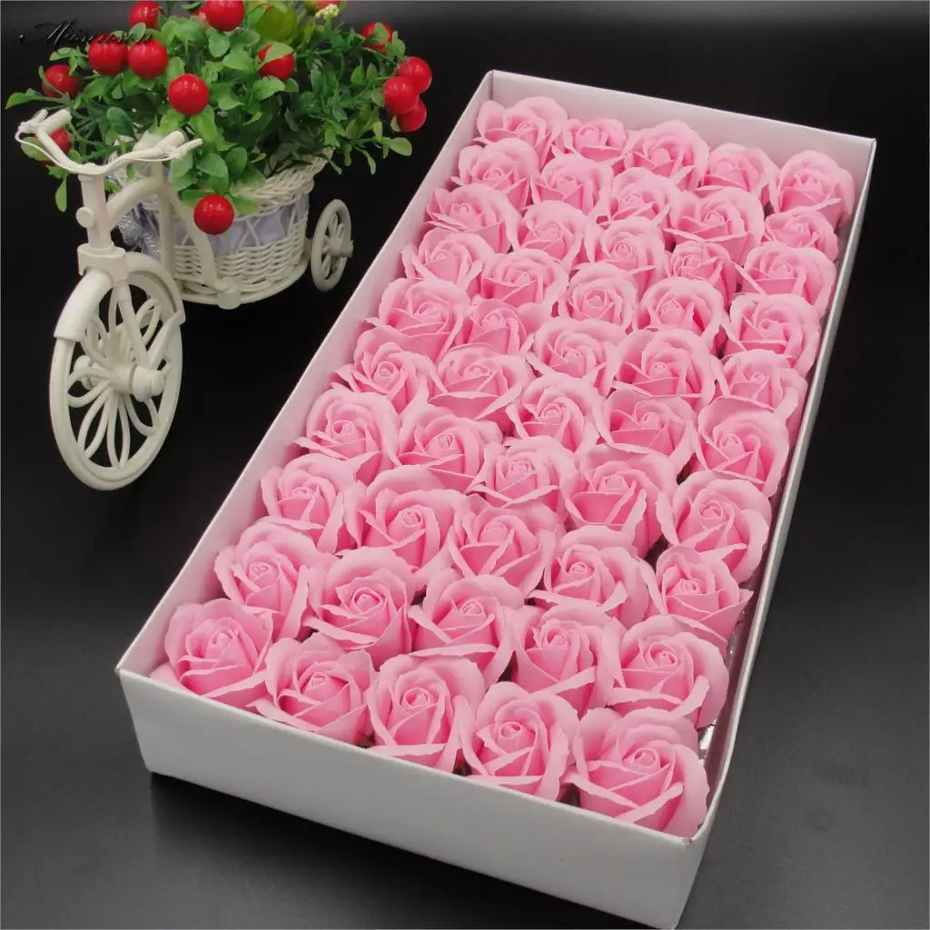 new dia 4 5cm cheap soap rose heads beauty wedding valentines day gift wedding bouquet home decoration hand flower art 26 color free global shipping