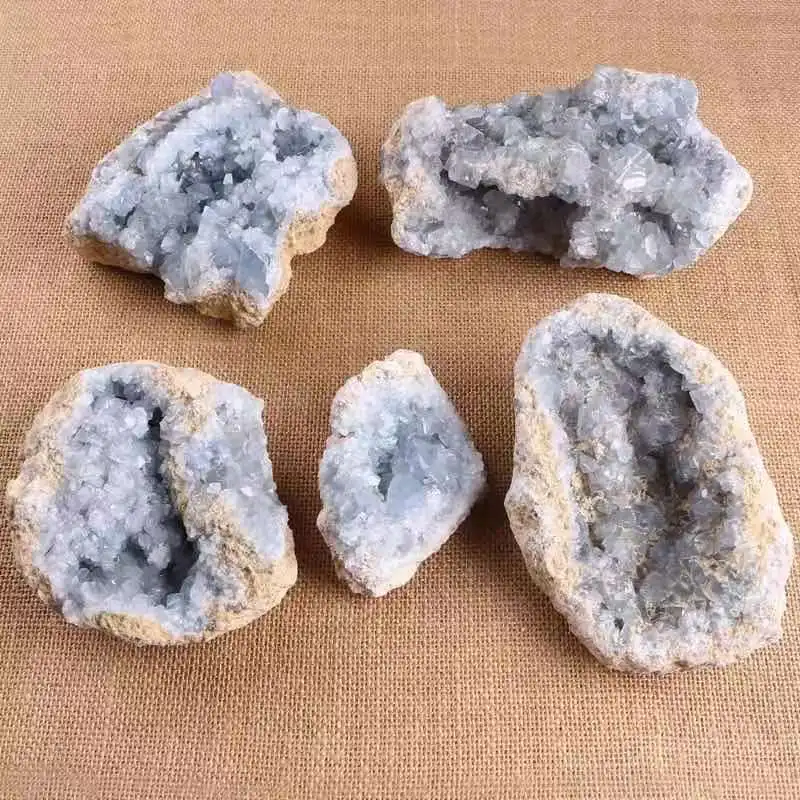 

1pc 2100g-3550g Natural Crystal Quartz Blue Cluster Hole Stone for Healing