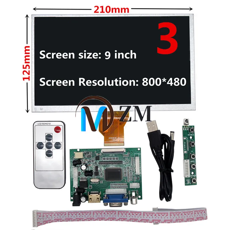 ЖК-дисплей с экраном 1024*600 7/8/9/10 1 дюйм HDMI VGA плата драйвера монитор для Raspberry Pi