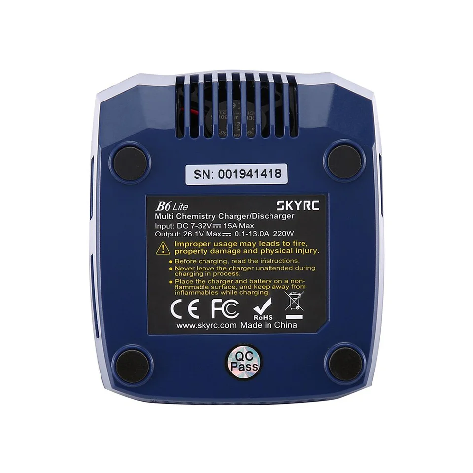 SKYRC B6 Lite Smart DC зарядное устройство 220 Вт 13A Dis 7-32 В для RC жизни/Lilon/LiPo/LiHV/NiMH/NiCd/батарея