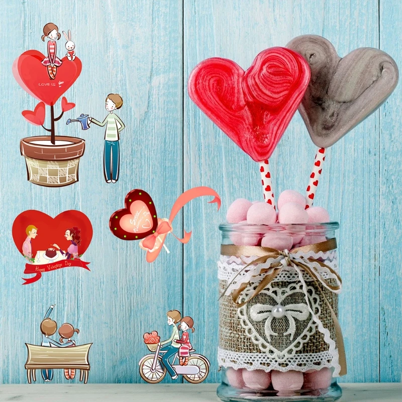 Наклейки на День Св. Валентина наклейки тему любви граффити водонепроницаемые