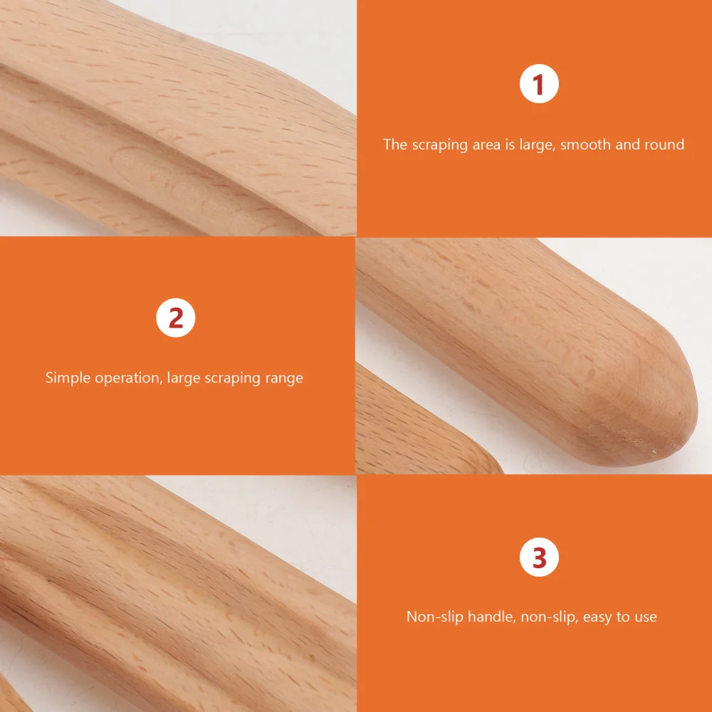 

4Pcs Wooden Massaging Bars Guasha Wood Sticks Meridian Massaging Accessories