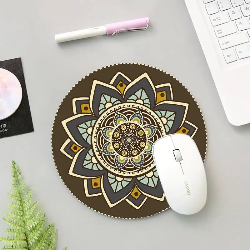 

Vintage Bohemian Mandala Flower Gaming Mouse Pad Computer Mats Gamer Mouse Pad Rug For PC Laptop Notebook Gamer Desk Pad