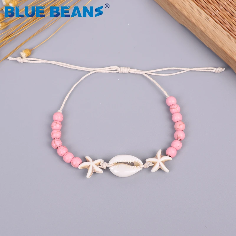 Bohemian Starfish Star Conch Shell Bracelets For Women Fashion Geometric Beads Bracelet Cuff Bangles beach Jewelry Accessories | Украшения