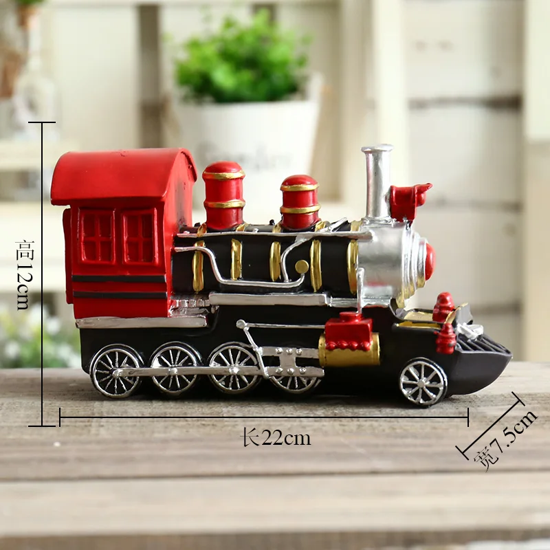 Креативная модель поезда в стиле ретро украшение для монет прикроватного