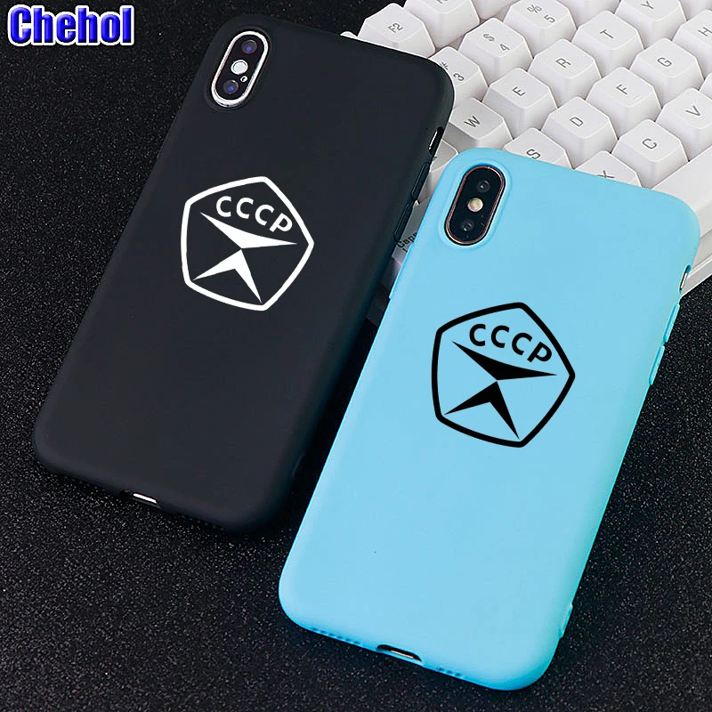 Russia Style Cell Phone Cases for iPhone 11 Pro 6s 7 8 Pluls X XS MAX XR Case CCCP Soft Silicone Fitted Back Covers Accessories |