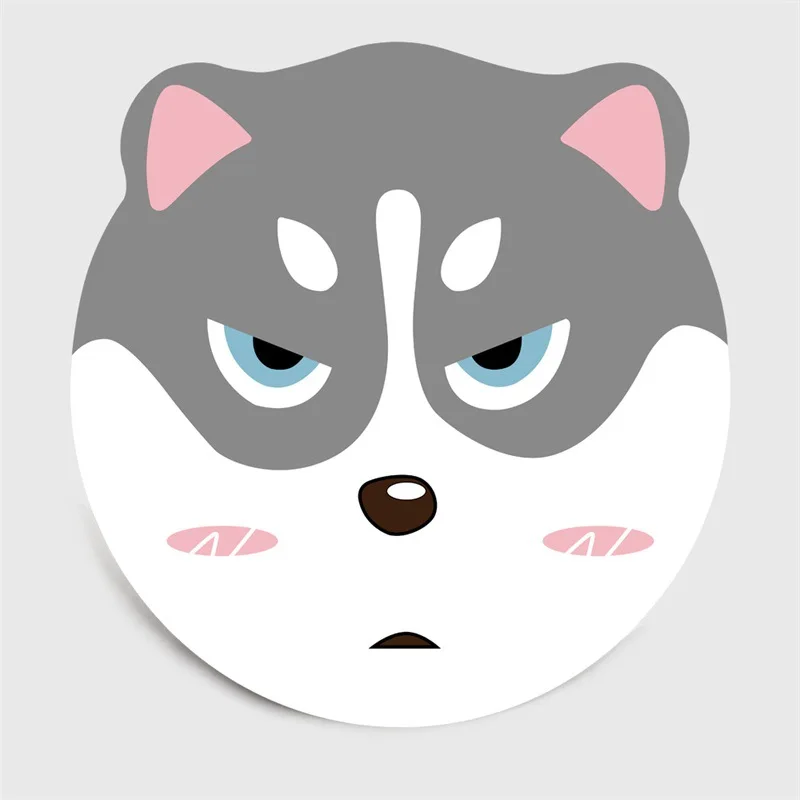 Круглый ковер с милыми мультяшными животными детский нескользящий для