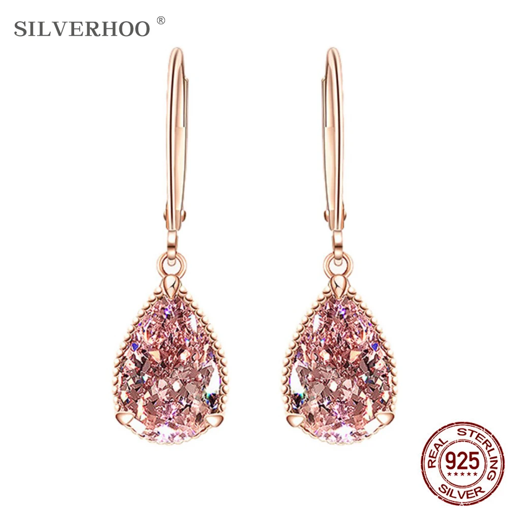 Висячие серьги для женщин милые романтические женские розового цвета в форме