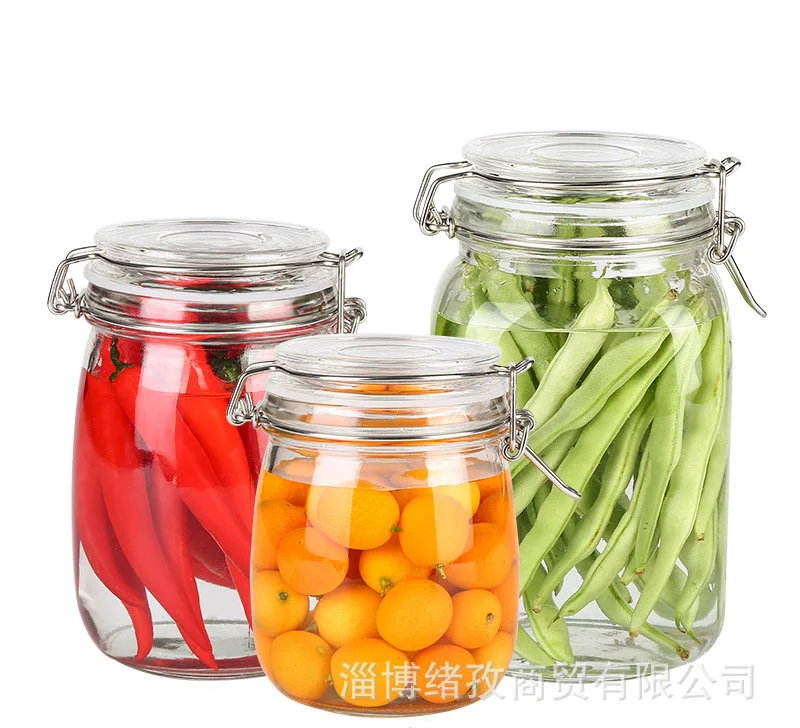 2200 мл стеклянный резервуар для хранения уплотнения чая Лимонный Мед Емкость