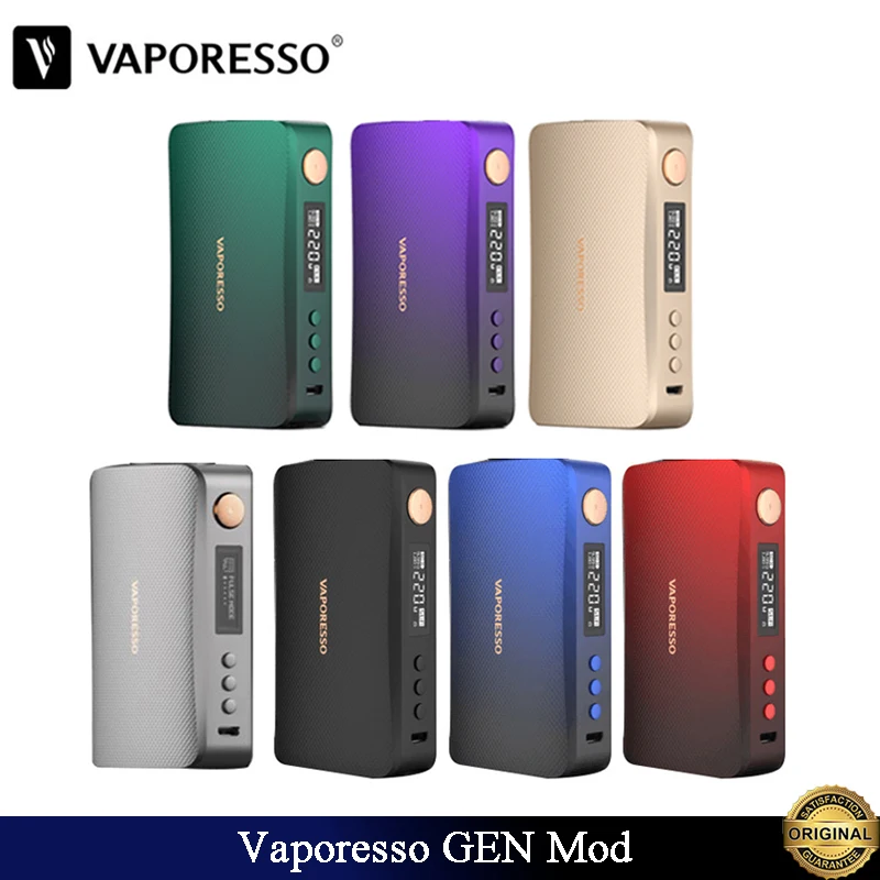Vaporesso GEN Mod 220 Вт коробка мод электронная сигарета Vape подходит для электронных сигарет с двумя аккумуляторами 18650 SKRR S бак испаритель пара