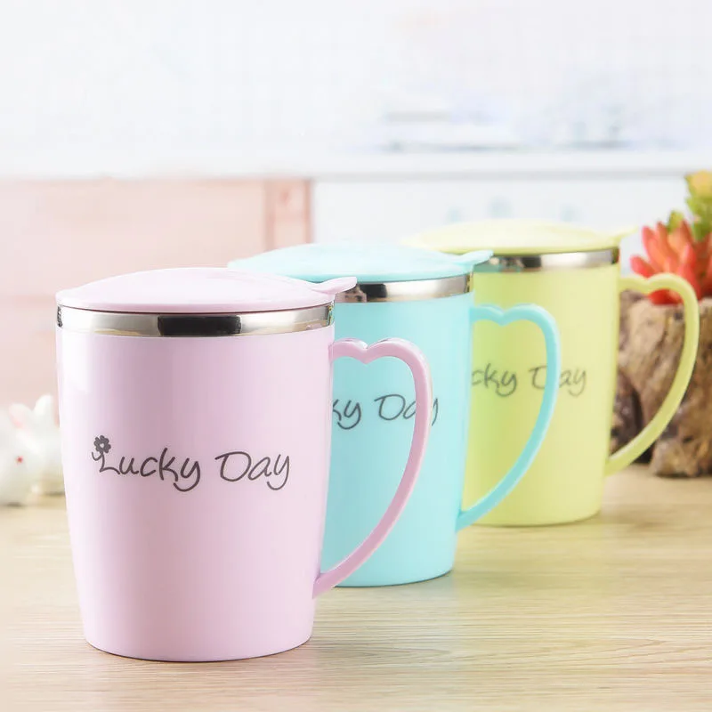 Кружка из нержавеющей стали Женская Студенческая офисная кружка для воды с