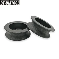 dt diatool 2pcspk 75mmx20mm vacuum brazed diamond grinding disc of half round edge wheel grits 60 for marble granite profile