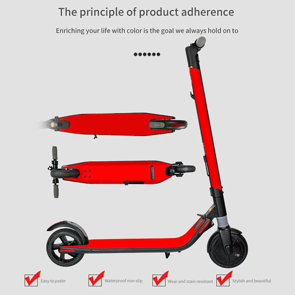 Электрический скутер наклейки НА ВЕСЬ кузов лента клейкая бумага Non-Slip для Ninebot Es1