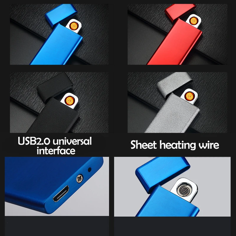 Электрическая зажигалка с подключением к USB отпечатков пальцев Сенсорный огонь