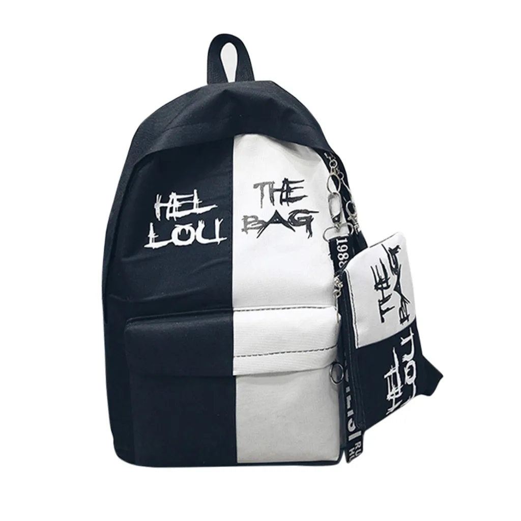 2019 Новая мода женщин большой емкости кампуса личности рюкзаки с пенал для